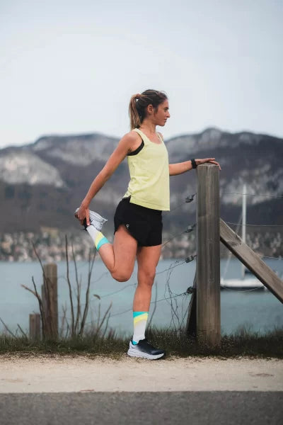 Grades Canary Blue run sock