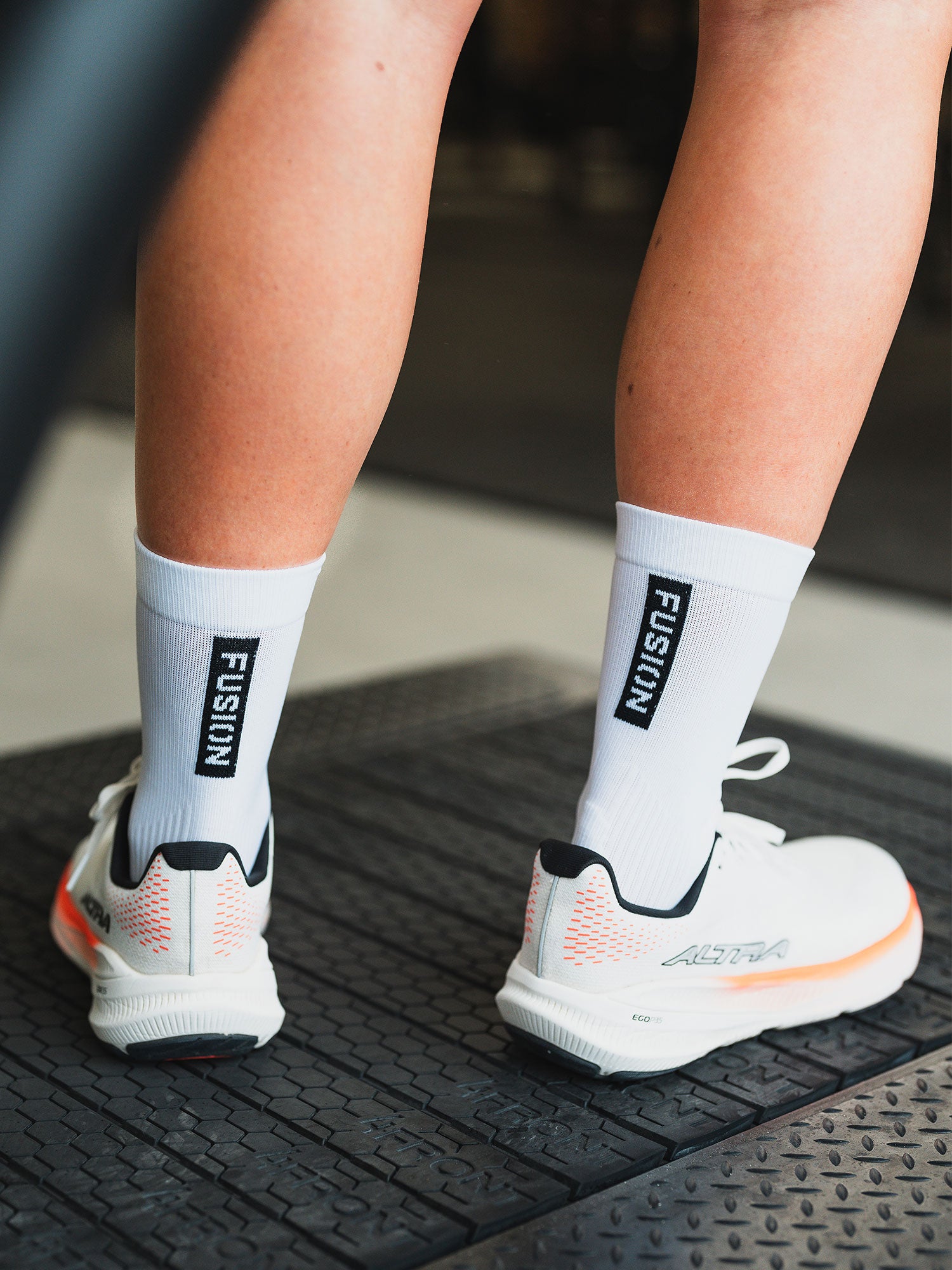 Womens running socks from Fusion in white