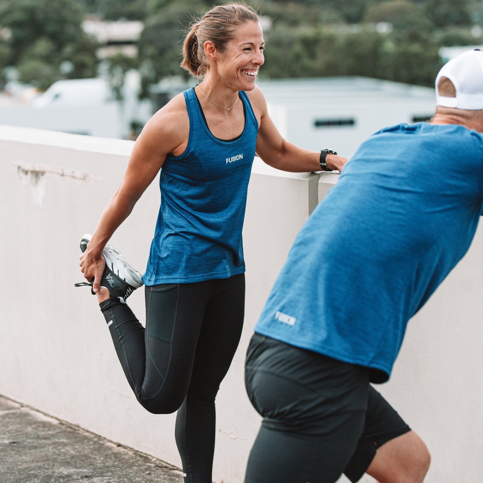 Fusion Womens C3 Singlet Training Racer Back_Action