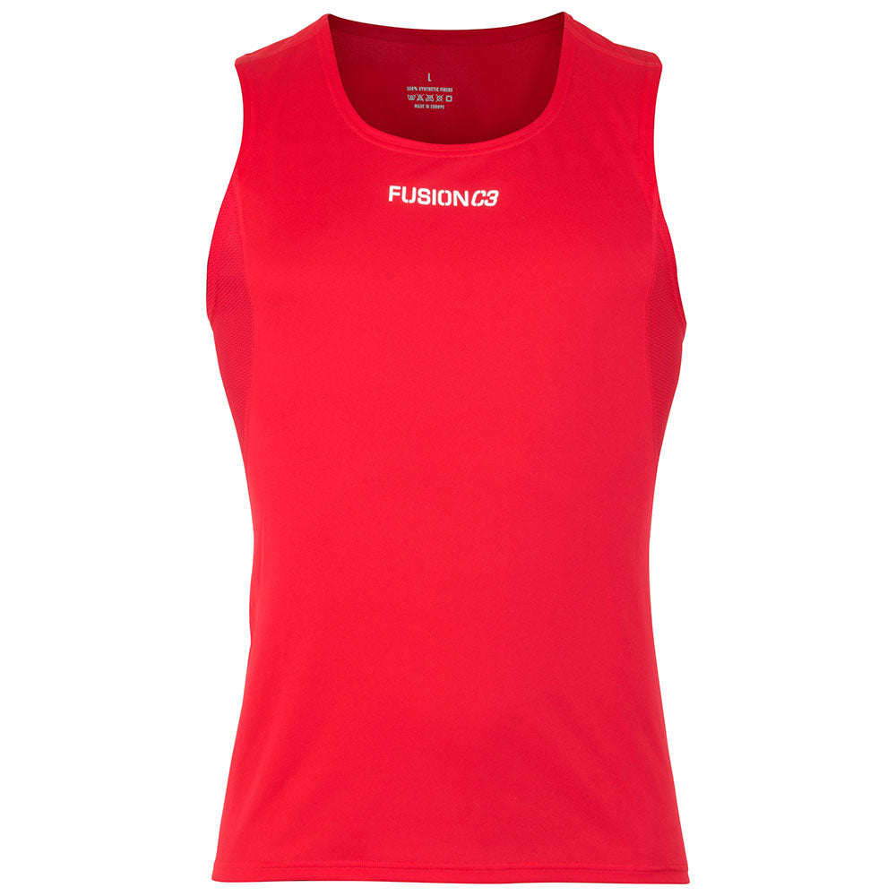 Fusion Mens C3 Running Singlet_Colour: Red