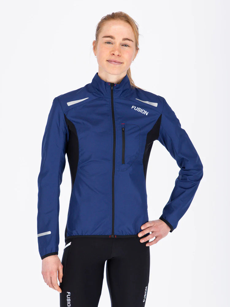 Fusion Women's S1 Run Jacket in Night blue