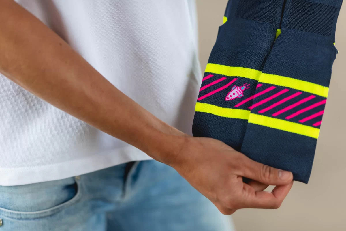 Incylence Ultralight KICKASS Navy Pink Long Sock Socks INCYLENCE