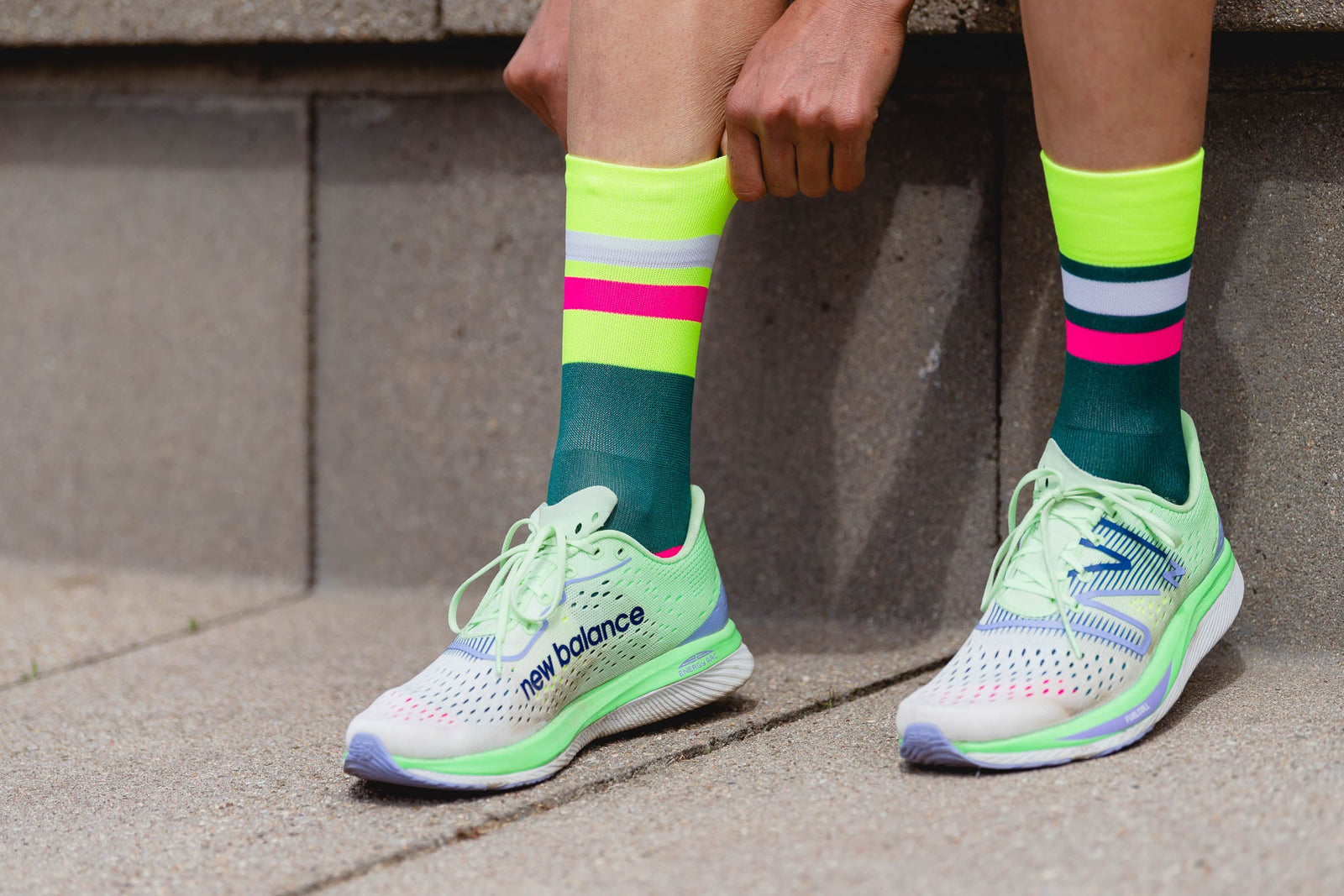 Incylence Ultralight Tracks Petrol Canary Long Sock Socks INCYLENCE