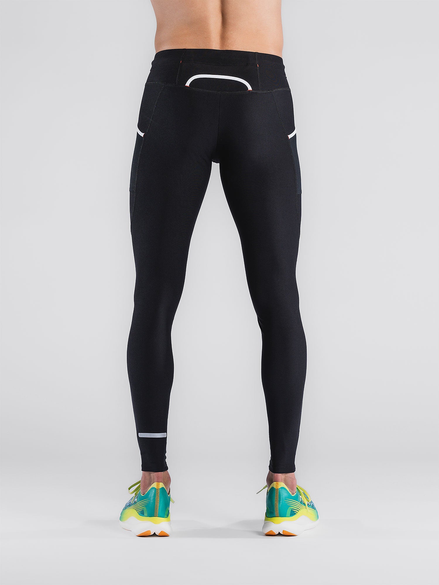 Long running tights with side pockets rear