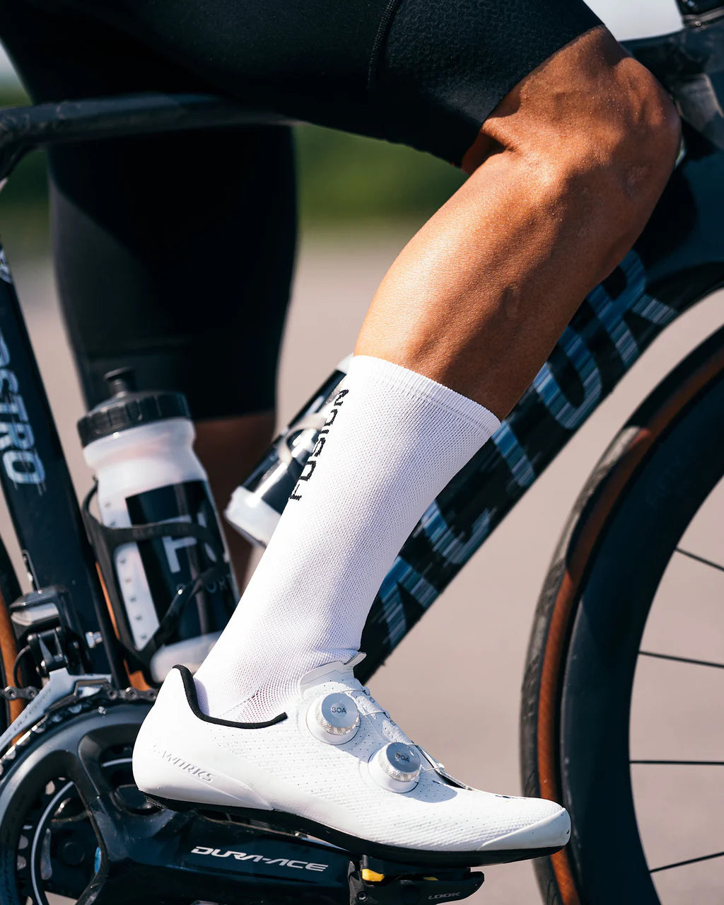 Fusion White Technical Cycling Sock