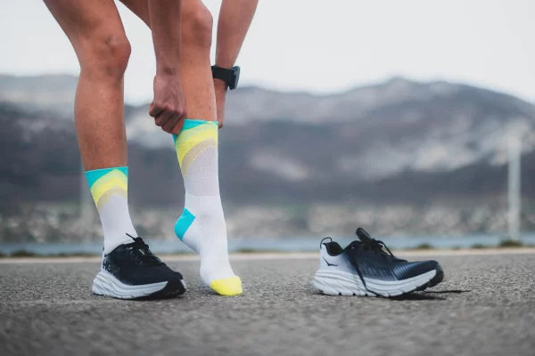 Grades Canary Blue run sock