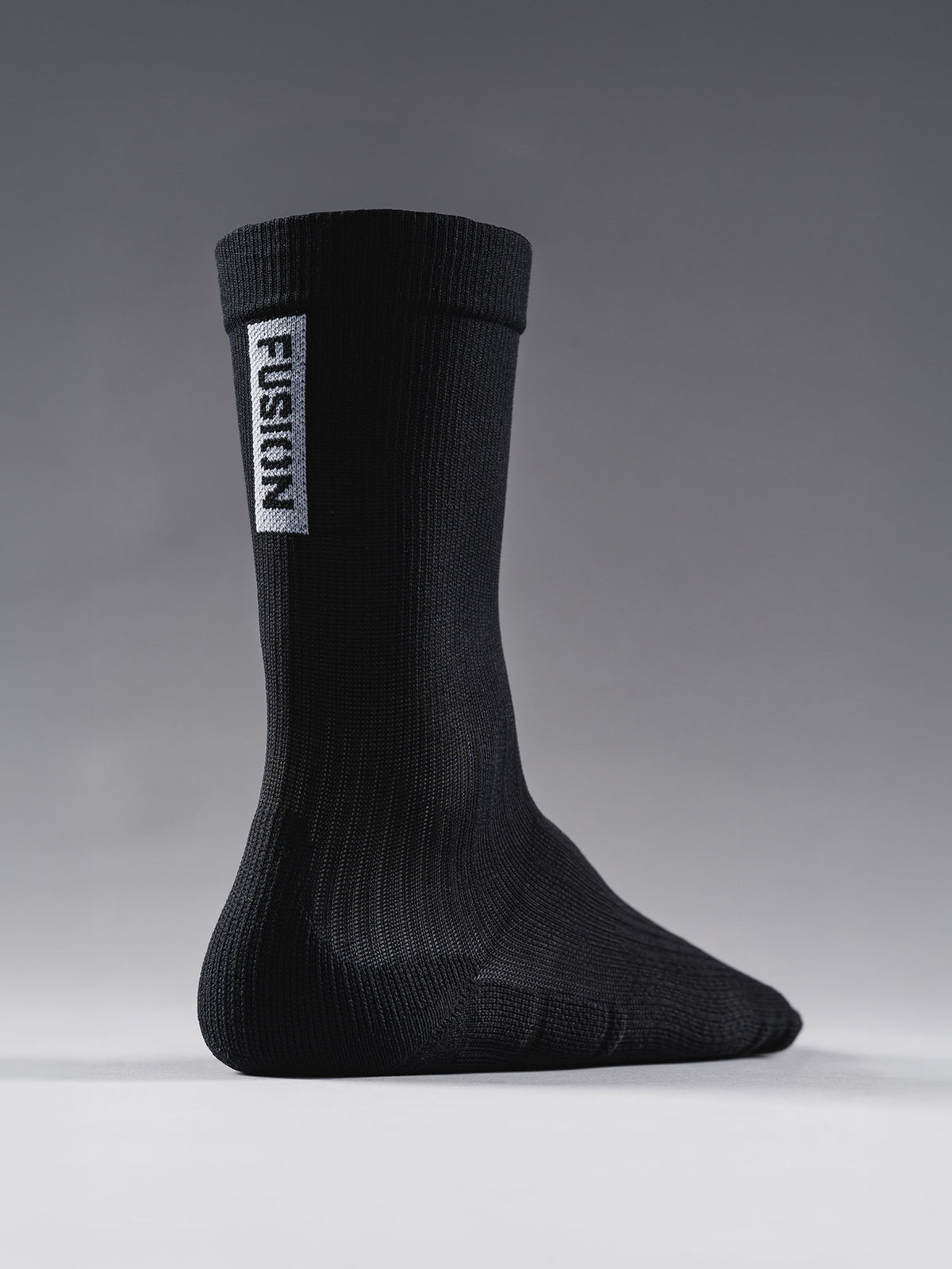 Fusion black running sock