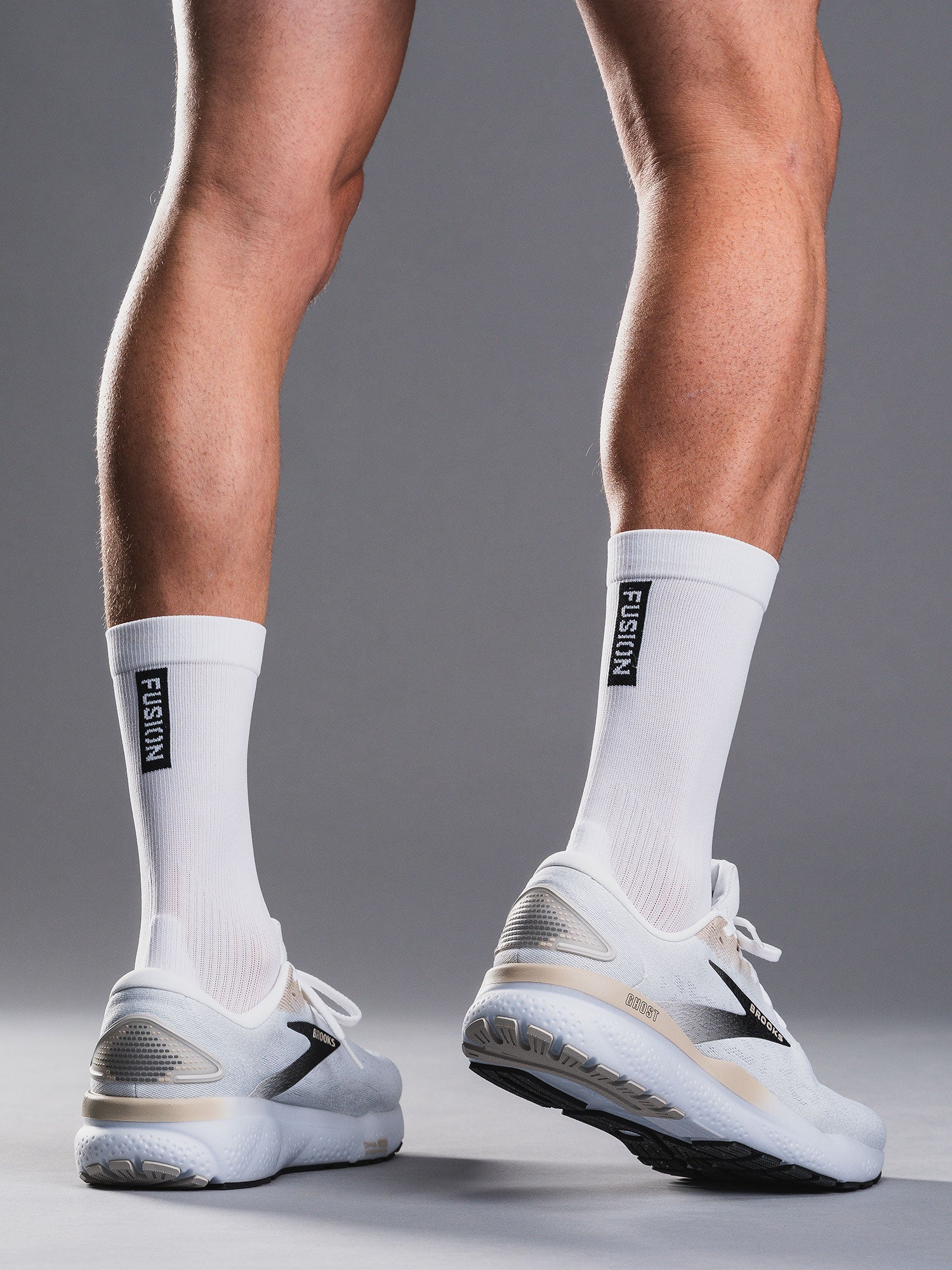 Fusion's latest running sock with a slightly higher leg for improved coverage and protection
