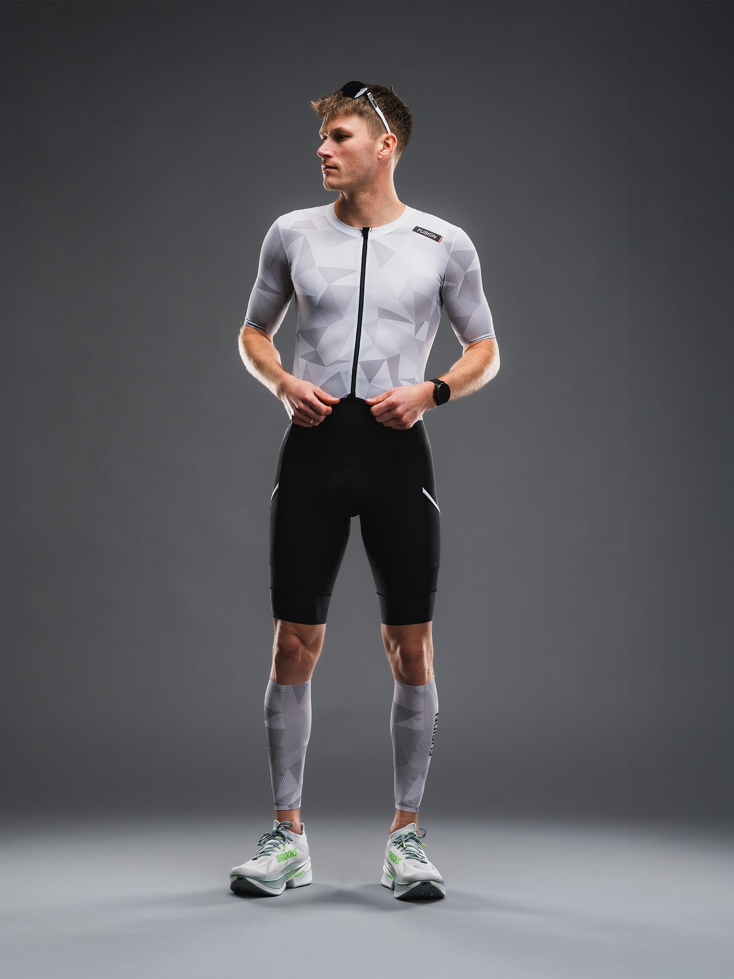 FUSION Tempo! TWO Tri Suit White/Grey