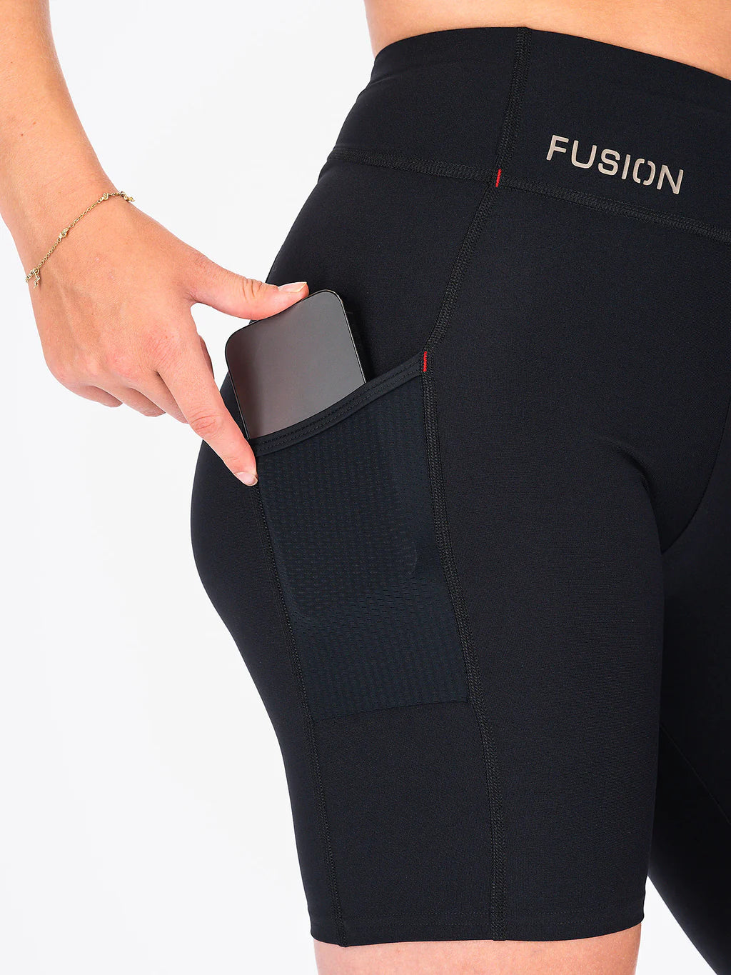 Fusion Womens Short Training Tights with phone pocket