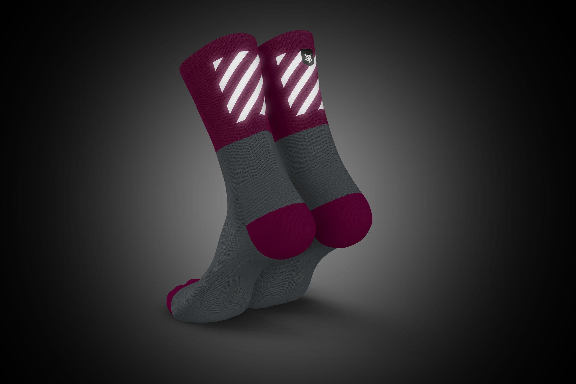 High Viz Pink running socks with reflective strip for visibility in the dark