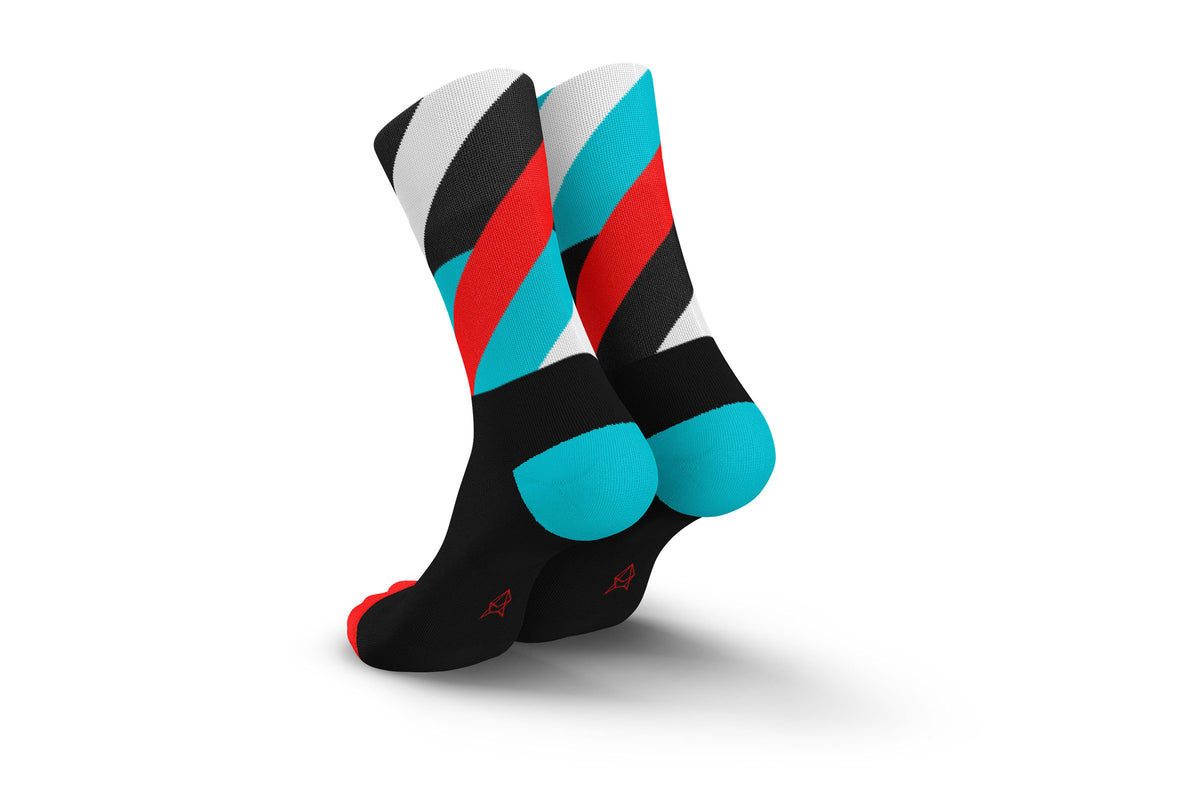 INCYLENCE Running Loops Black Cyan Long Sock