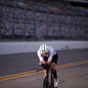 Fusion SLi (SuperLight) High Speed Suit in action racing with professional triathlete
