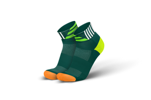 Running Sock Short Contrasts Green