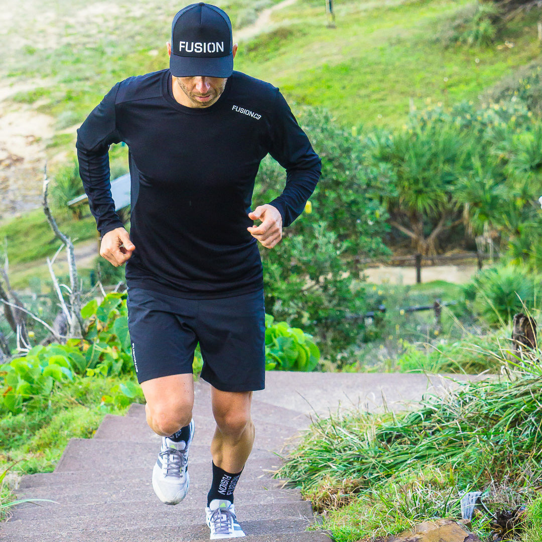 Fusion Trucker Cap_Black_Collection: Mens_Action