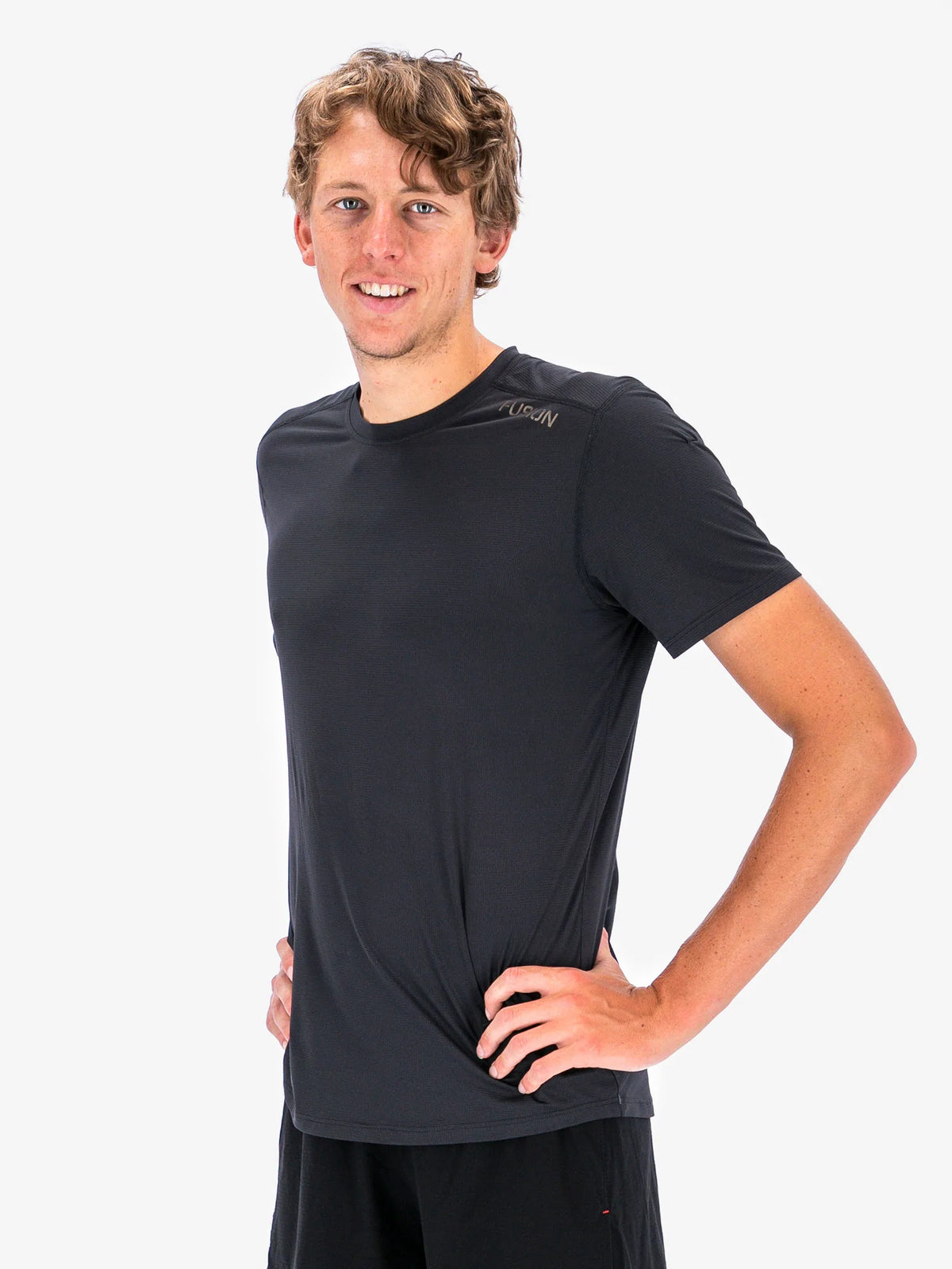 Mens SLi T-shirt black, super lightweight T-shirt for running