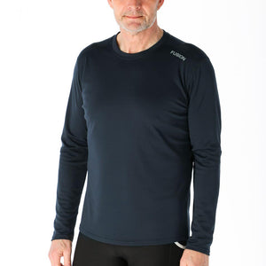 Fusion Mens Nova Technical Long Sleeve Running T-Shirt_Colour: Dark Night