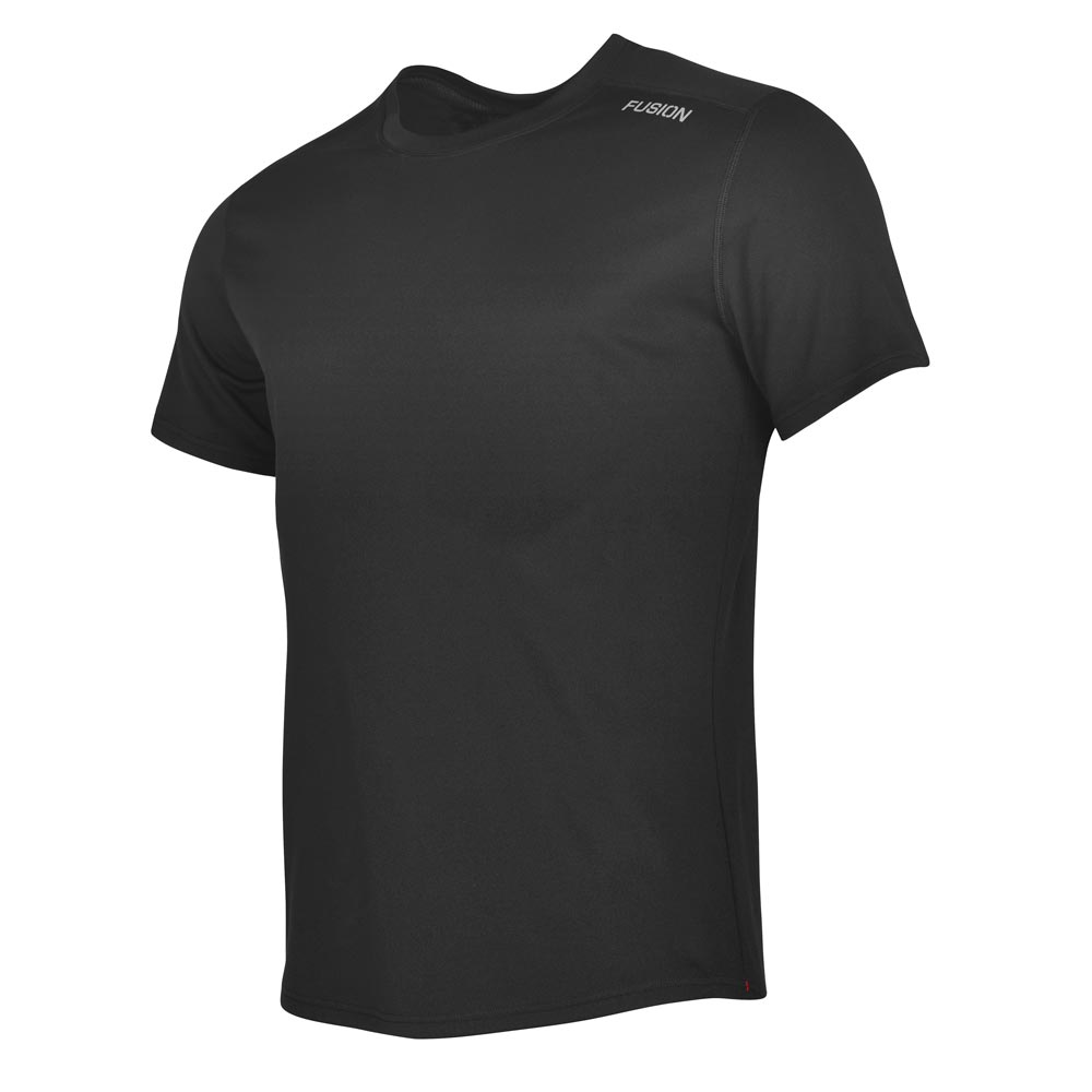 Fusion Mens Nova Technical Running T-Shirt_Colour: Black
