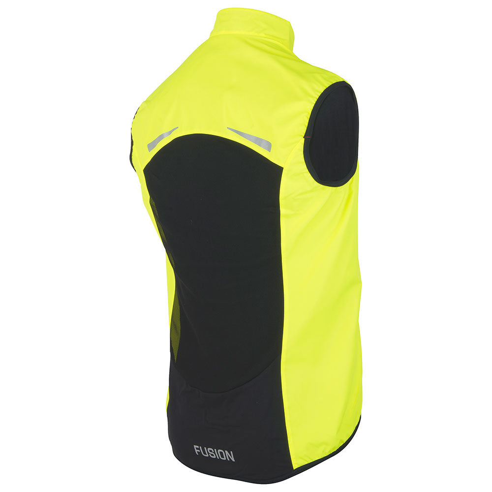 Fusion Mens S1 Shell Vest_Running_Colour: Yellow