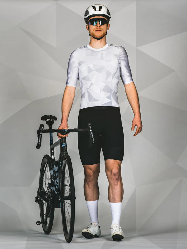 Fusion&#39;s new TEMPO! Cycle Jersey in White/Grey