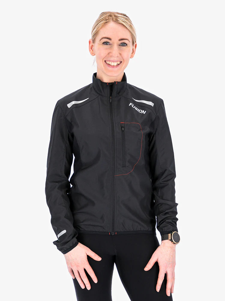Fusion Women's S1 Run Jacket in Black 