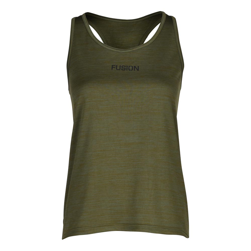 Fusion Womens C3 Singlet Training Racer Back_Colour: Green