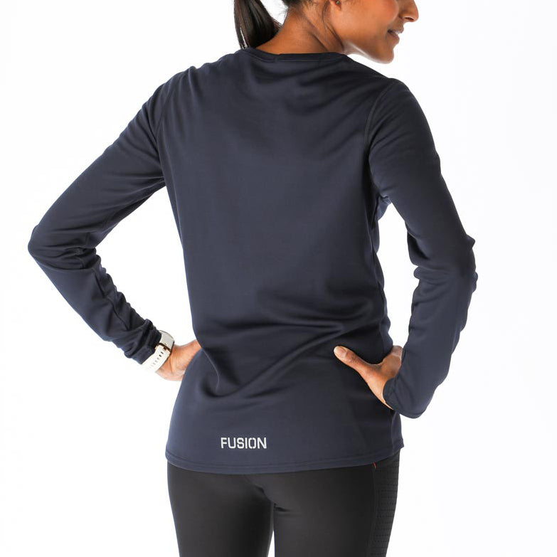 Fusion Womens Nova Technical Long Sleeve Running T-Shirt_Colour: Dark Night