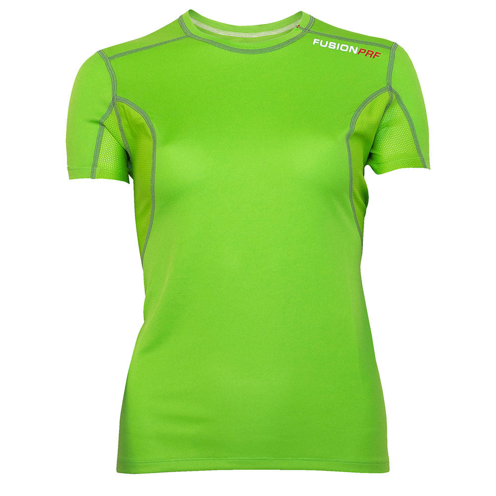 Fusion Womens PRF Short Sleeve Running Shirt_Colour: Green