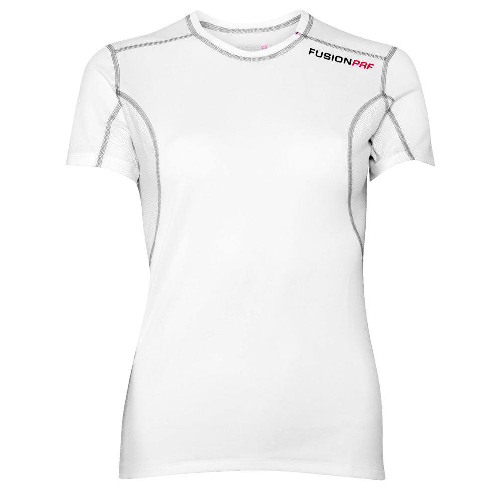 Fusion Womens PRF Short Sleeve Running Shirt_Colour: White