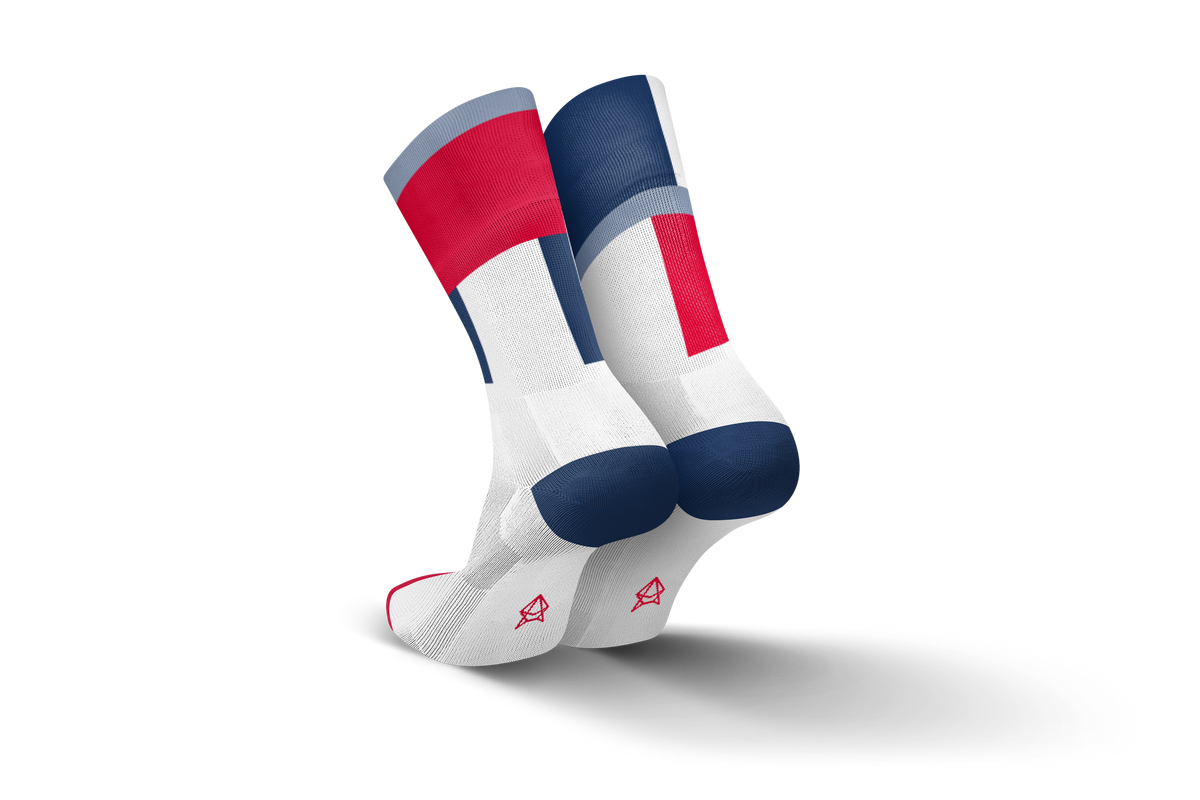 Incylence Ultralight Zones Navy Red Long Sock Socks INCYLENCE 
