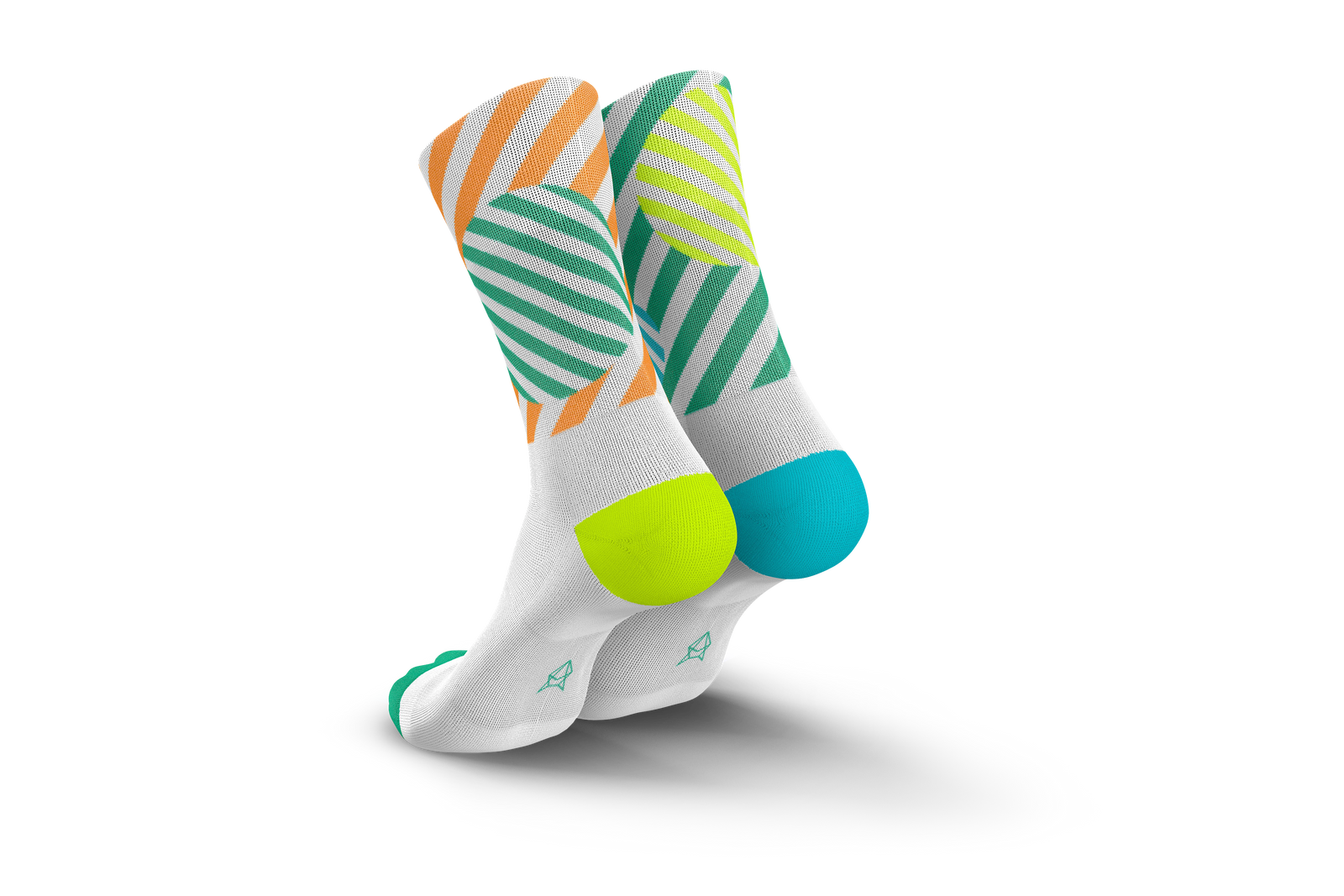 INCYLENCE Running Socks Orange Green Globes