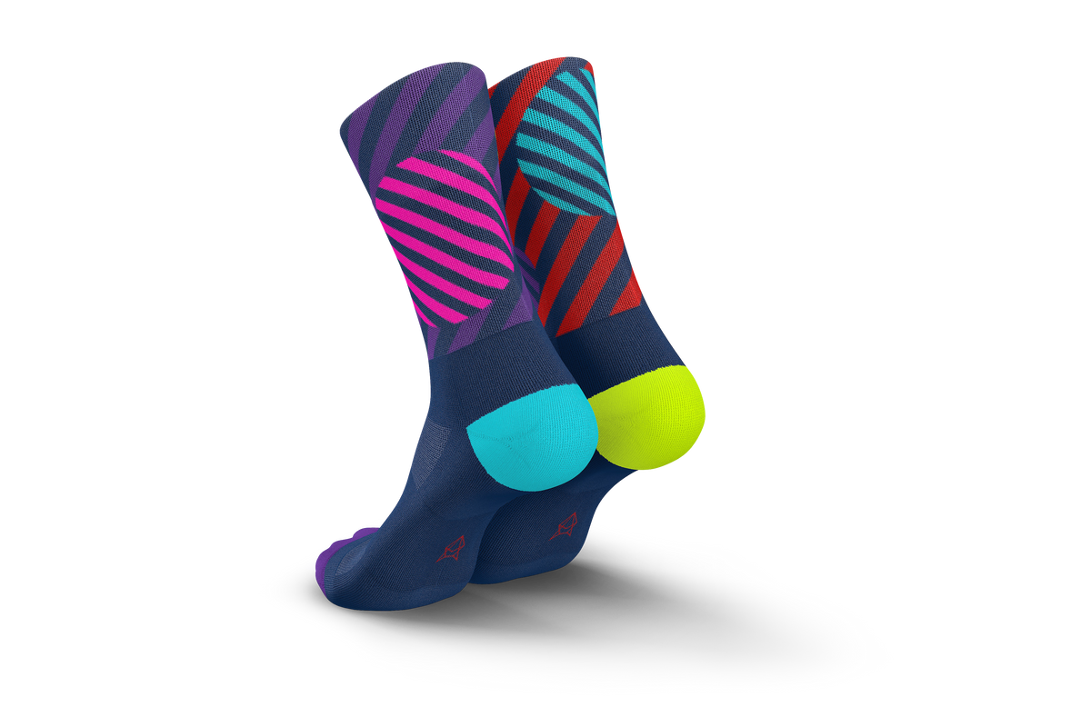 Incylence Running Globes Purple Red Long Sock Socks INCYLENCE 