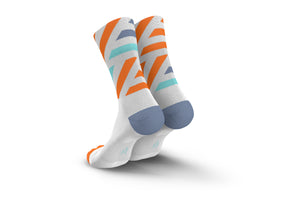 INCYLENCE Running Platforms White Orange Long Sock