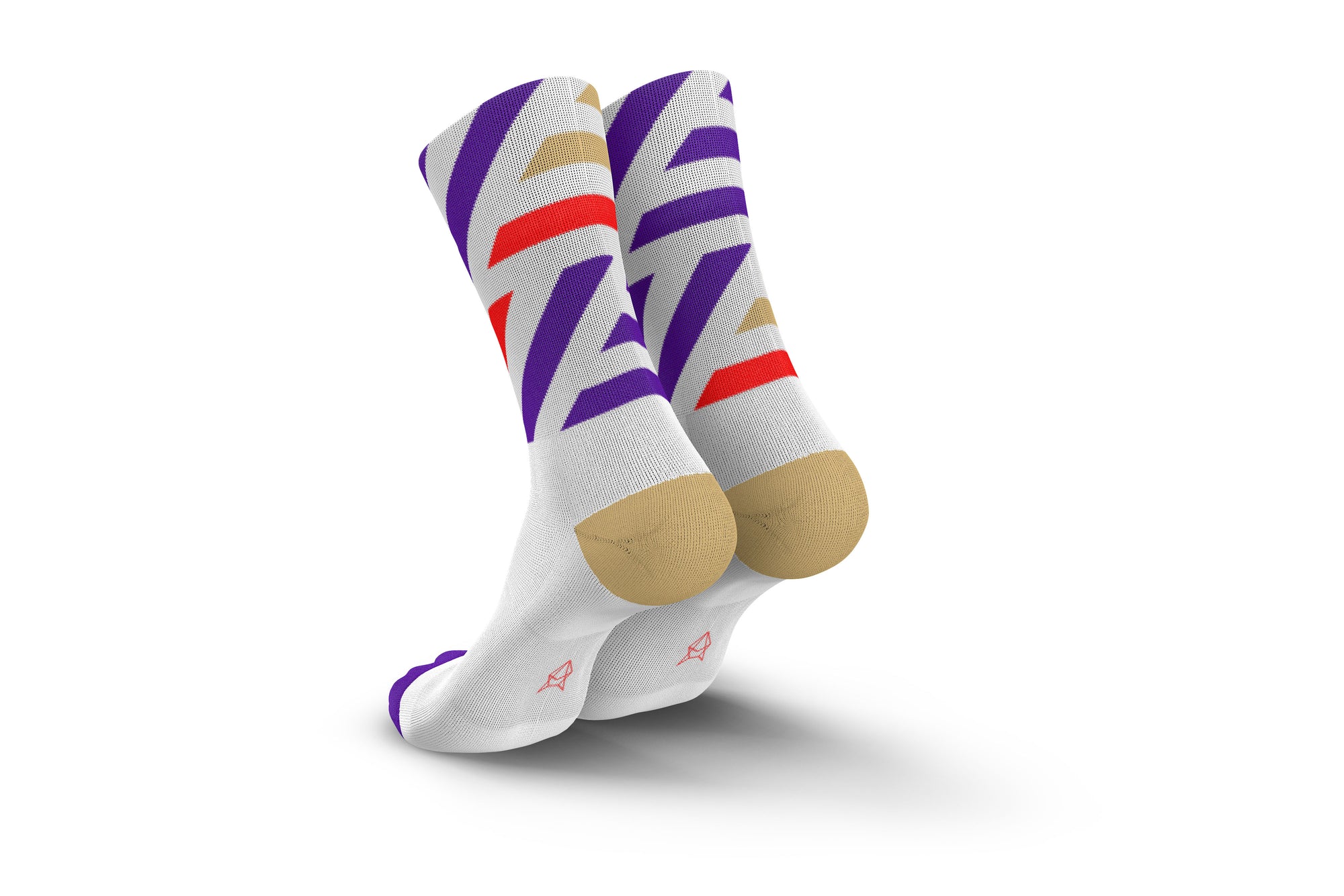 INCYLENCE Running Platforms White Purple Long Sock