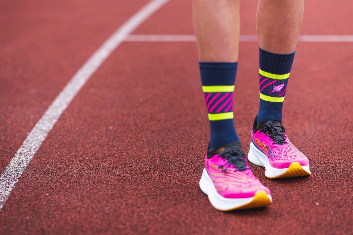 Incylence Ultralight KICKASS Navy Pink Long Sock Socks INCYLENCE 