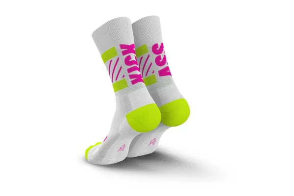 Incylence Ultralight KICKASS White Pink Long Sock Socks INCYLENCE 