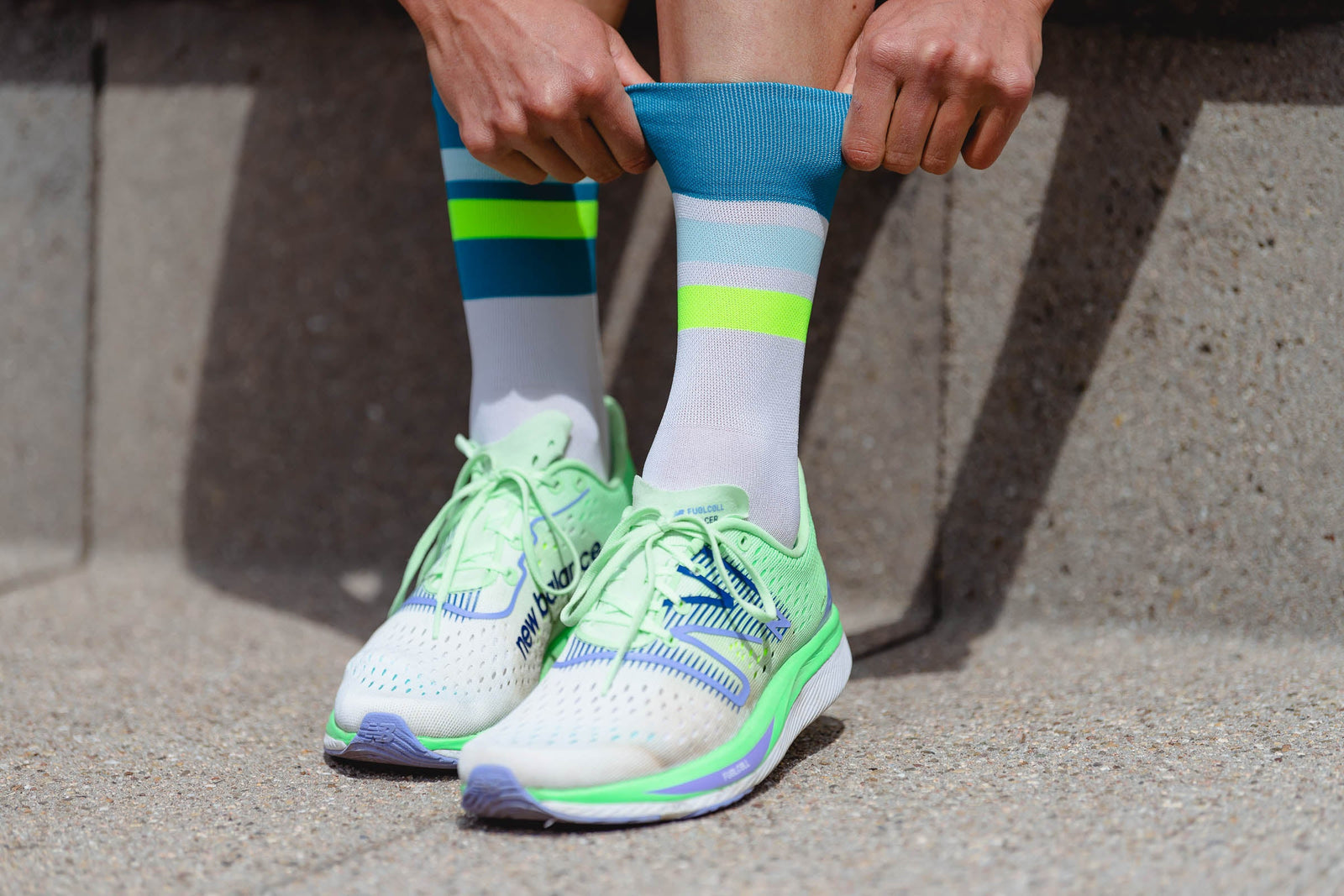 Incylence Ultralight Tracks Petrol Mint Long Sock Socks INCYLENCE 