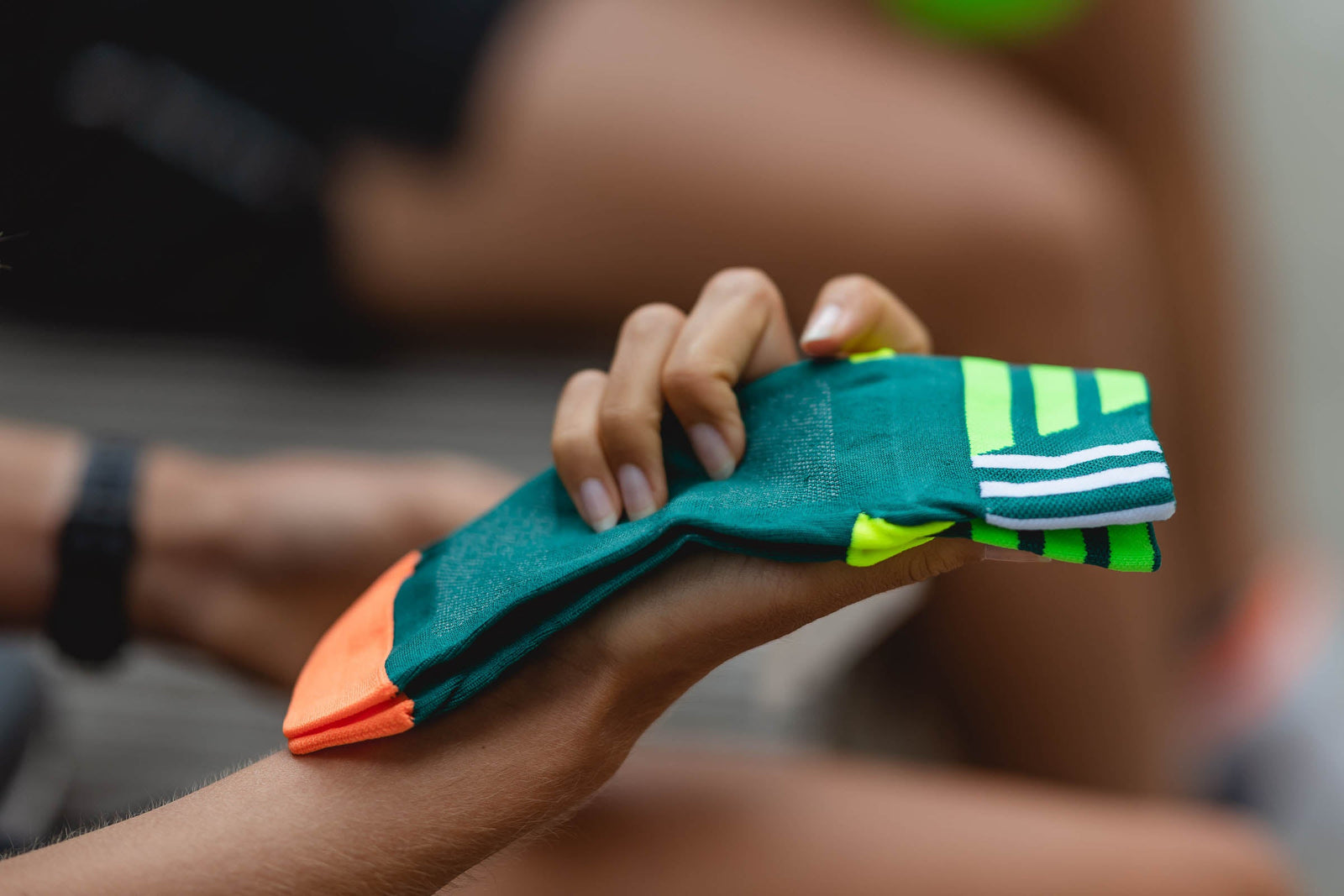 Incylence Ultralight Contrasts Green Low Cut Sock Socks INCYLENCE 